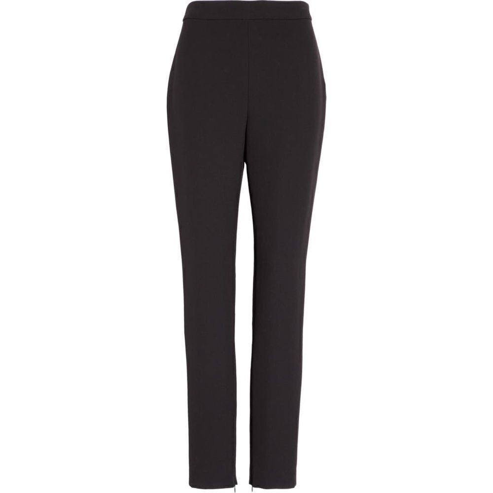 ST. JOHN Women’s Caviar Black Bella Double Weave Skinny Pants Size 10